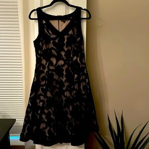 Nic+Zoe Dresses | Nic + Zoe Black Lace Sleeveless Twirl Dress - Size Medium NWT